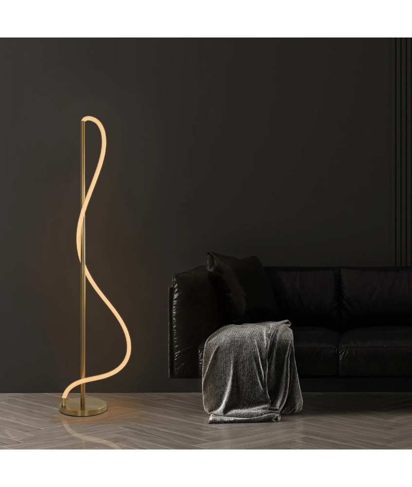 kelvo® GLOW KLV-101-0173 Επιδαπέδιο Φωτιστικό LED 30W 3000lm 360° AC 220-240V IP20 Ρυθμιζόμενο Λευκό CCT με Αφή 2700K-4500K-6000K Dimmable - Lumileds SMD Chip - Χρυσό Πλατίνα - Μ45 x Π45 x Υ160cm - 3 Χρόνια Εγγύηση